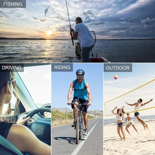 Photochromic Polarised Clip On Flip Sunglasses Eyewear foldable UV400 - Picture 12 of 12