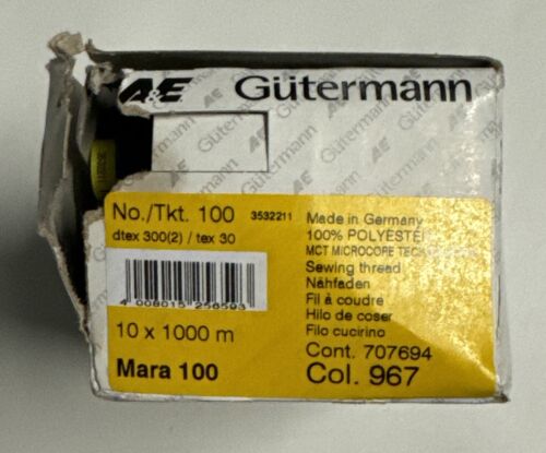 Gutermann Thread, Color 967 (Blue), 10 x 1000 M, 1093 Yards Each, Tex 30 - Picture 3 of 5