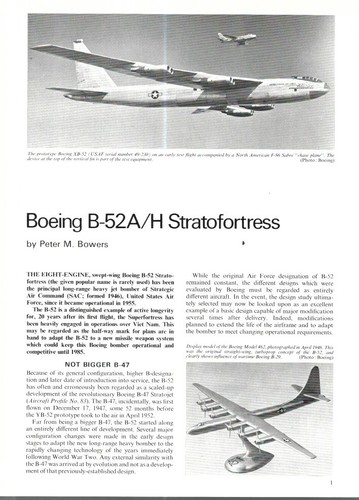 Avión de perfil #245 Boeing B-52A/H bombardero Stratofortress - Imagen 2 de 5