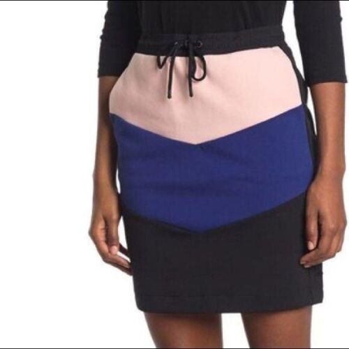 Scotch & Soda EUC Colorblock Sweat Skirt Mini Pink, Navy - SIze Small