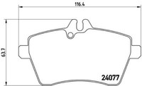 P 50 056 Brembo BremsbeläGe Kit, Scheibenbremse FüR MERCEDES-BENZ