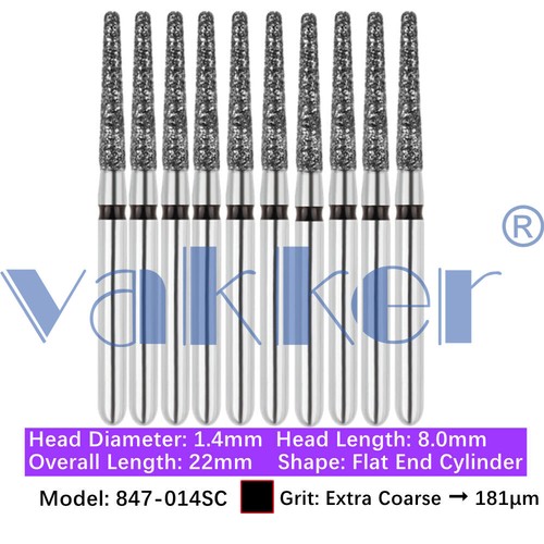 10Burs/pk Dental Diamond Burs FG Round End Taper Pear Coarse / Super Coarse Grit - Picture 177 of 204