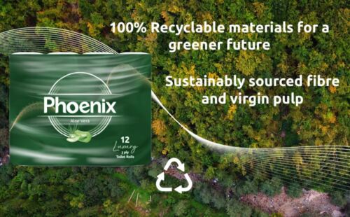 Phoenix Soft Aloe Vera Fragranced Luxury Toilet Rolls Bulk Buy Quilted 3 Ply - Picture 16 of 63