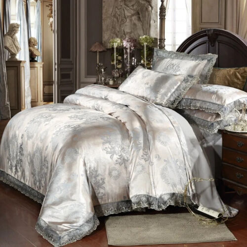2024 Luxus Spitze Jacquard Satin Bettbezug, Bettwäsche, Bettwäsche Set - Bild 19 von 43
