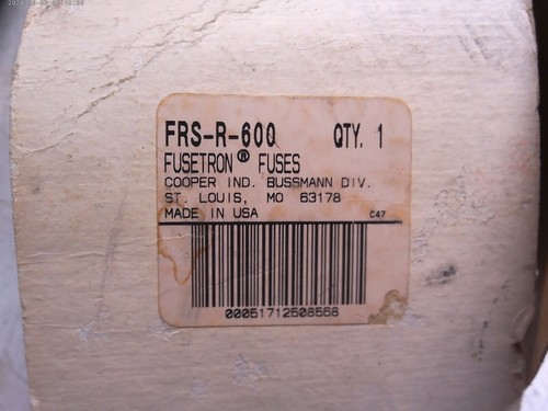 Neu Bussmann FRS-R-600 Dual Element Zeitverzögerungssicherung, 600 VAC 600 Ampere - Bild 6 von 11