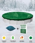 18' Round Above Ground Winter Pool Cover + 4x4 Air Pillow + Winterizing Kit
