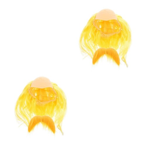 2PCS WIRKLISCHE KALD -HAFFE -HAFF -Perücke und Schnurrbart vendre Set für Männer für