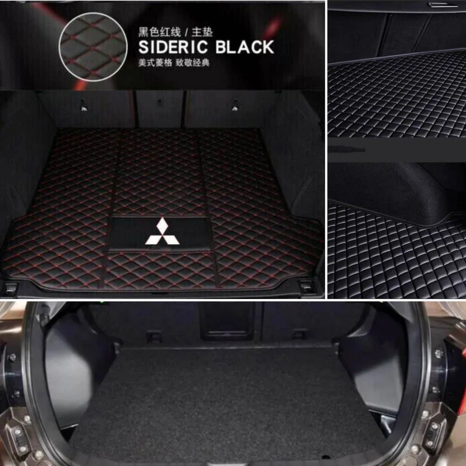 For Mitsubishi Car Trunk Mat Rear Carpets All Weather Custom Mat Pu Leather Foto 2 de 4