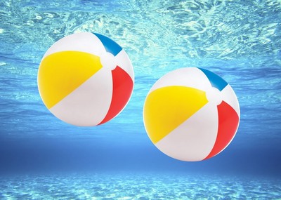 Intex Glossy Panel Beach Ball Large 20 Classic Red Blue Yellow /& White Beachball 6 Pack