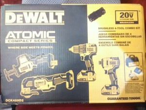 dewalt cordless brushless atomic 20v combo compact tool kit series