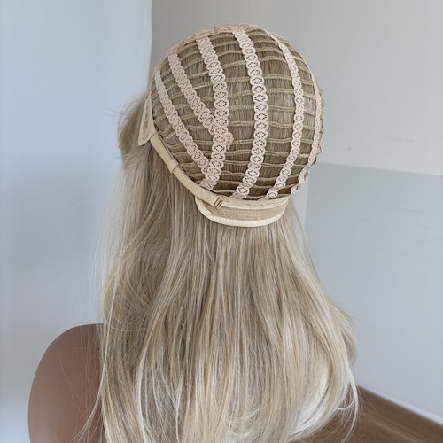 Damen Weich Blond hervorheben Kunsthaar Cosplay Perücke With Bangs Straight - Bild 2 von 7