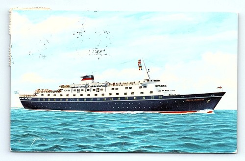 Postcard MS Stella Maris II Passenger Sunline Greek Cruise Ship Turkey Stamps - Bild 1 von 3
