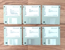 1992 Microsoft Windows Version Operating Systems 3.5” Floppy Disks Set of 6 VTG
