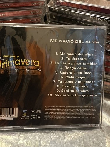 Conjunto Primavera Me Nacio Del Alma (CD 1996 053308949021) *NEW* - Picture 2 of 2