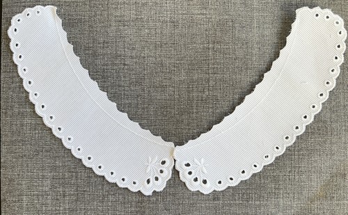 VTG Peter Pan Broderie Anglaise Embroidered Cotton Twill Collar White Child Doll - Picture 8 of 18