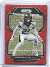 Avonte Maddox 2021 Panini Prizm #225 Red Wave Prizm /149 Eagles SP FAST SHIP