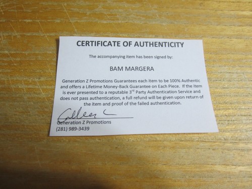 Bam Margera Actor Autographed Signed 4.5X5.5 Photo "Jackass: The Movie" - Picture 3 of 3