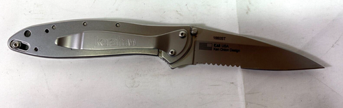 KERSHAW 1660ST LEEK Stainless Speed-Safe Assist Serrate Framelock Knife - USA - Picture 4 of 7