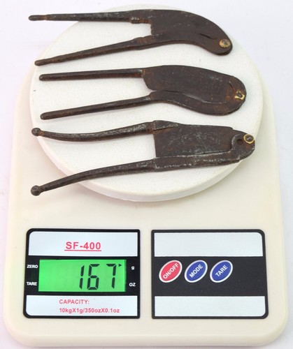 Old Indian Iron Betel Nut Cutter Lot of 3 Nice Shape Home Table Décor. i12-123 - Picture 6 of 7
