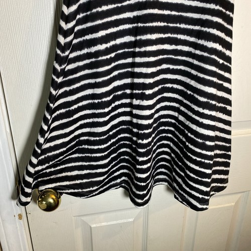 H&M Women XS EXTRA SMALL Sun Dress Summer Striped Zebra Sleeveless Casual Party - Picture 3 of 9