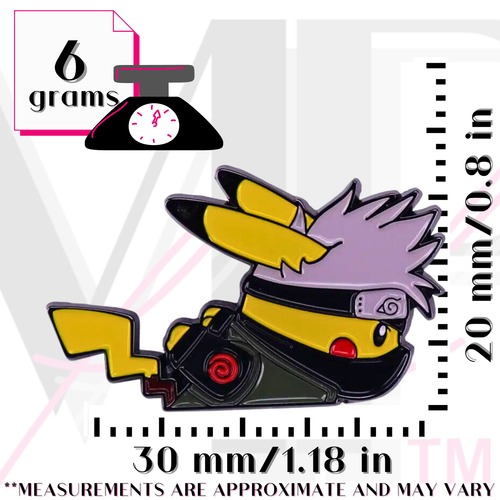 Prendedor Pokemon Manga Mash Esmalte Duro Coleccionable PIKACHU Naruto Hatake Kakashi - Imagen 4 de 4