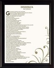 Max Ehrmann Poem Desiderata - Framed Poster Picture Print Motivational Wall Art