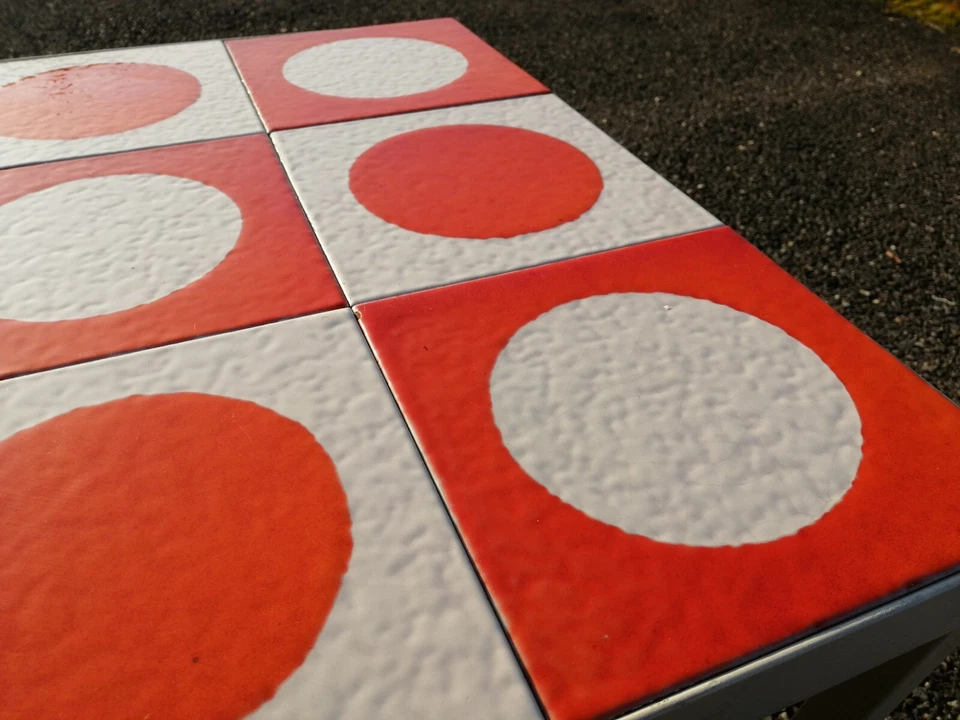 Table basse design capron? Style vasarely ? Céramique ceramic pottery - Photo 3/4