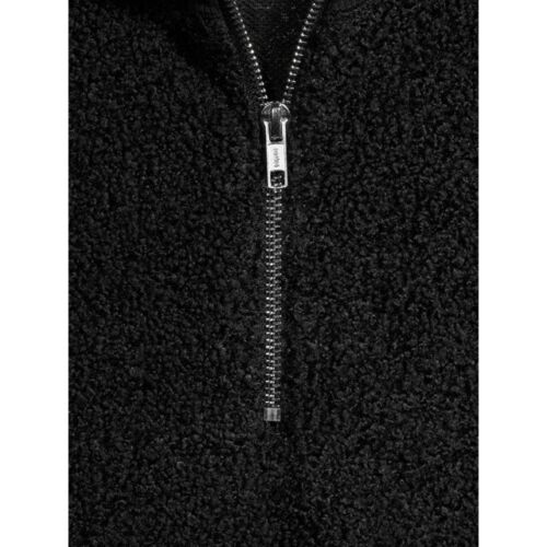 Time And Tru Sherpa Quarter Zip Black Sweater Women's Size XL (16-18) - Picture 5 of 6