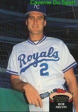 642  BOB MELVIN  KANSAS CITY ROYALS TOPPS BASEBALL CARD STADIUM CLUB 1992
