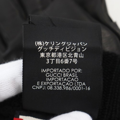 Gucci 452573 Glove Logo Emboss Black Used From Japan - Picture 7 of 10