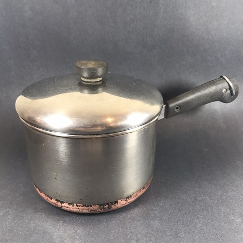 Vintage Revere Ware Sauce Pan Lid 2.5 Quart Pot USA Missing 1 Screw Pre-1968 - Picture 1 of 9