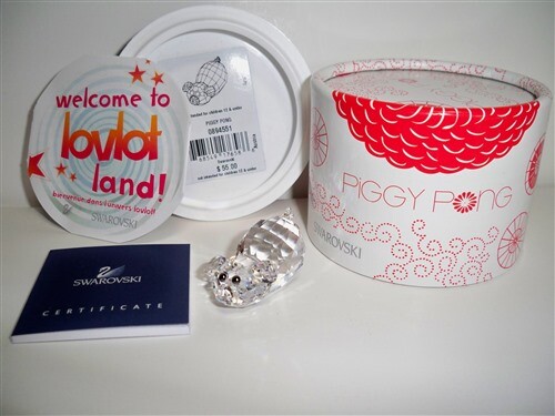 SWAROVSKI LOVLOTS PIGGY PONG 894551 RETIRED BNIB COA | eBay