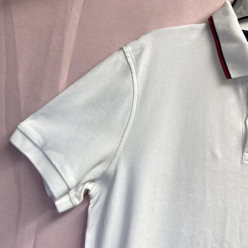 Camisa Polo Nautica Calce Clásico Manga Corta Doble Punta Cuello Hombres Mediana Blanca - Imagen 18 de 22