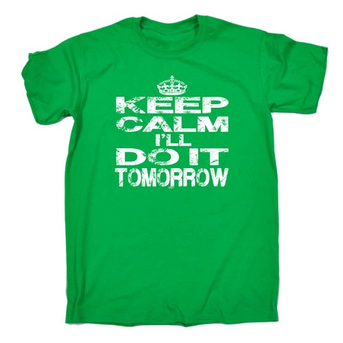 Snoopy I'll do it tomorrow T-shirt Peanuts Men's Large Blue Graphic T-Shirt | Krown Select