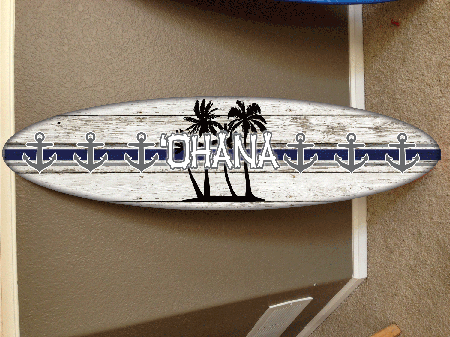 5' wall hanging surf board surfboard decor hawaiian beach surfing beach ...