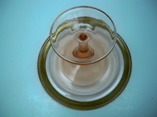Vintage Depressione Oro Incrostato Vetro Tiffin Rosa Rambling Rose Jelly Composta - Foto 5 di 11