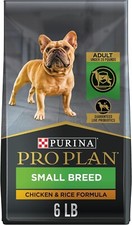 Purina Pro Plan Chicken Rice Small Breed for Adult Dogs, 6 Lb Bag   
