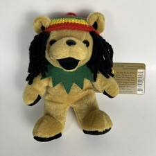 Vintage 2002 Grateful Dead Bean Bear Dread Head Liquid Blue