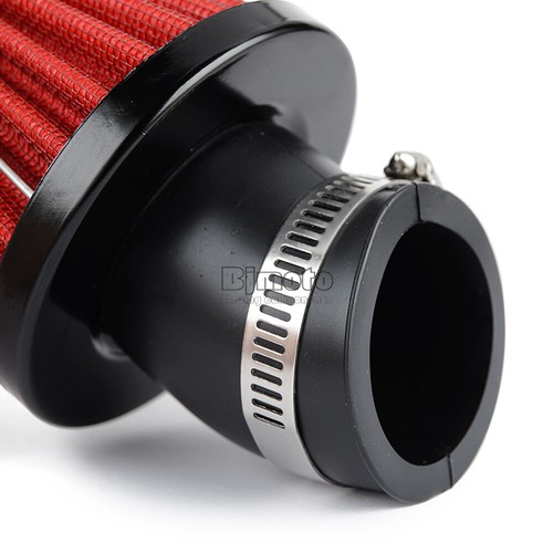 42MM Red Motorcycle Universal 45 Degree Bend Cone Air Intake Filter Cleaner - Imagen 9 de 11