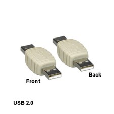 KNTK USB 2.0 Type A Adapter Extender Male to Male Connector PC Laptop HDD