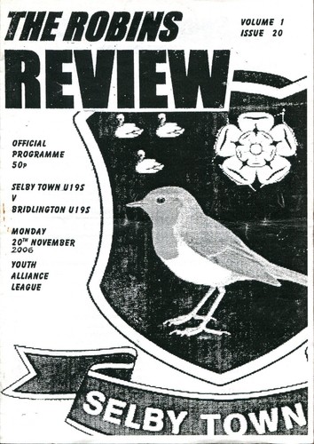 Selby Town v Bridlington Town 20/11/06 Northern Youth Alliance Under 19