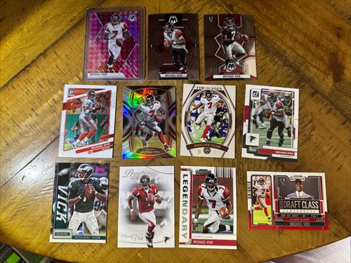 Michael Vick Lot Of 11 Cards(13-23)-20 Mosaic Pink Camo,22 & 23 Mosaic,21 Optic - Bild 1 von 12