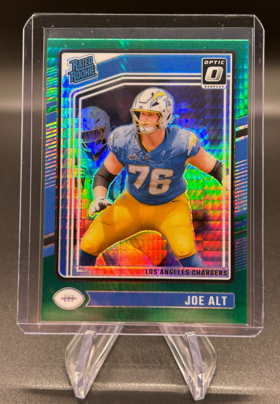 2024 Donruss Optic Joe Alt Green Hyper Rated Rookie #254 Chargers RC