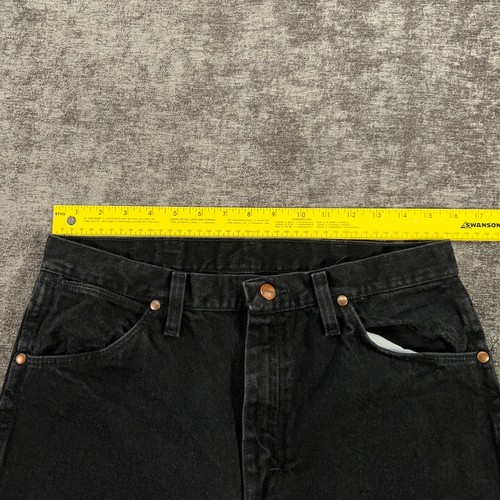Wrangler Jeans Mens 31x31 Black 13MWZ Cowboy Cut Straight Fit Western Tag:33x32 - Picture 11 of 13