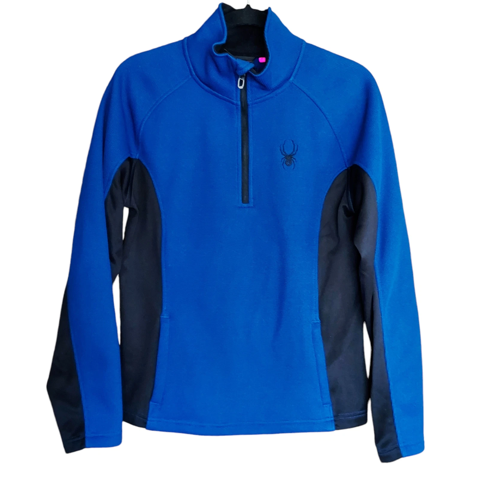Spyder Outbound 1/4 Zip Men's Electric Blue Fleece Lined Pullover SM Gorpcore