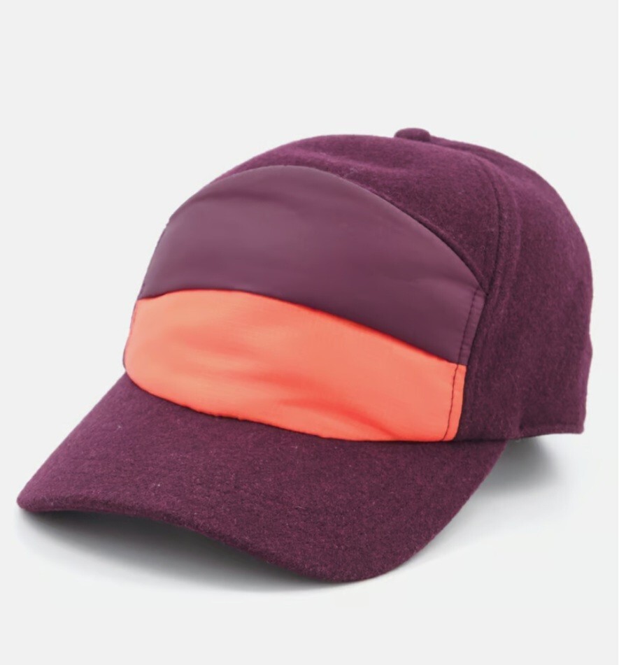 Fenty Puma by Rihanna Two-Tone Puffer Cap, Maroon/Orange