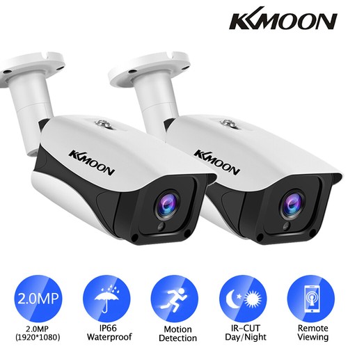 2X KKMOON 1080P CCTV Security Camera Outdoor 110° Wide Angle Night Vision T2Y0