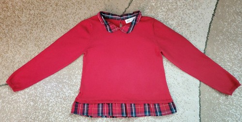 Lot of 2 HM H&M Girls Sweater Pullower Holiday Red Pink Cotton Size 4-8 fits 4-6 - Picture 5 of 8