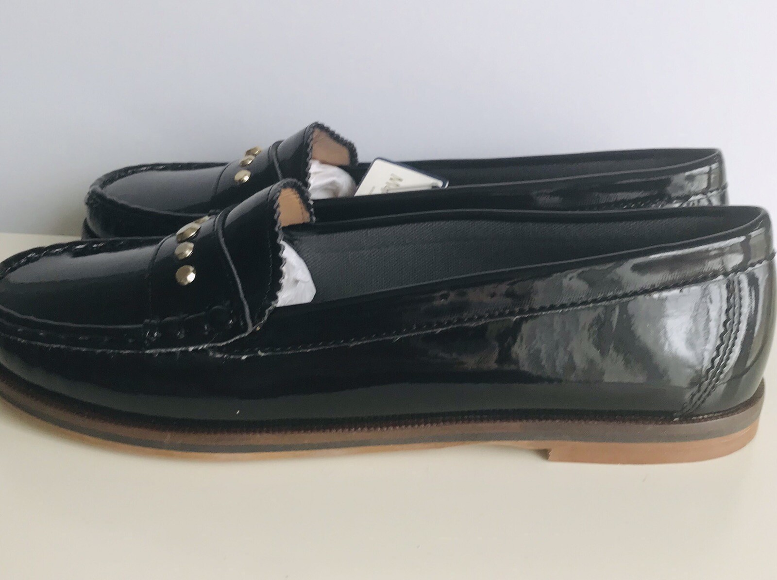 Massimo Dutti Black Black Black Leather Loafers Glossy Finish Girl Women Size 39 EUR, 6 US 314880 Massimo Dutti Black Black Black Leather Loafers Glossy Finish Girl Women Size 39 EUR, 6 US 314880