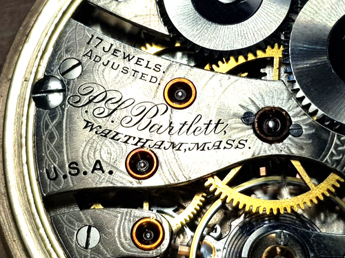 1931 Waltham BARTLETT Gold plated pocket watch serviced Working perfect - Picture 14 of 19